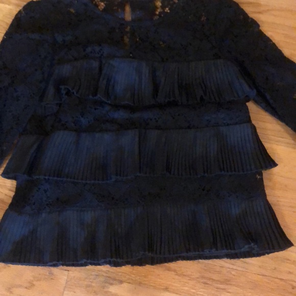 Jcrew lace and ruffle long sleeve blouse size 0 - Picture 4 of 7